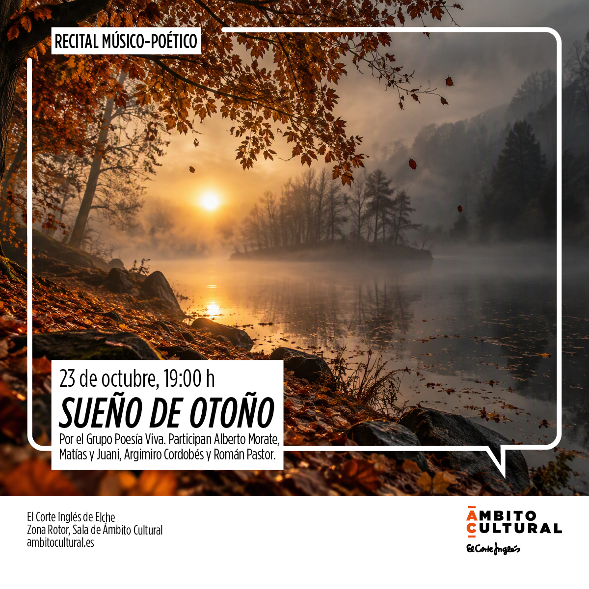 Recital músico - poético 'Sueño de otoño' por Grupo Poesía Viva